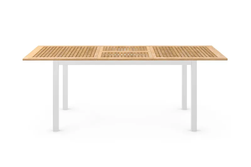 Las Vegas Matbord Utomhus Förlängningsbart 152-210x90 cm - Teak/Vit — deNoord