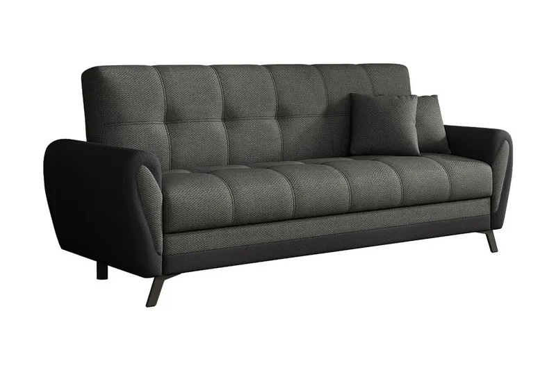 Laterse 3-sits Bäddsoffa - Grå/Svart — Grå/Svart