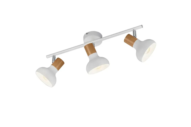 Latika Spotlight 3L E14 mattvit/ trä - Matt vit/Trä — Trio Lighting