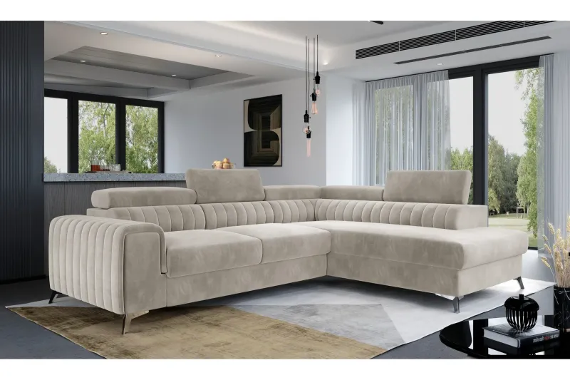Laurece Schäslongsoffa Höger - Beige — Beige