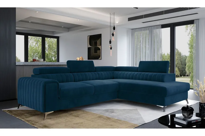 Laurece Schäslongsoffa Höger - Blå (Art.nr 1253854) — Blå