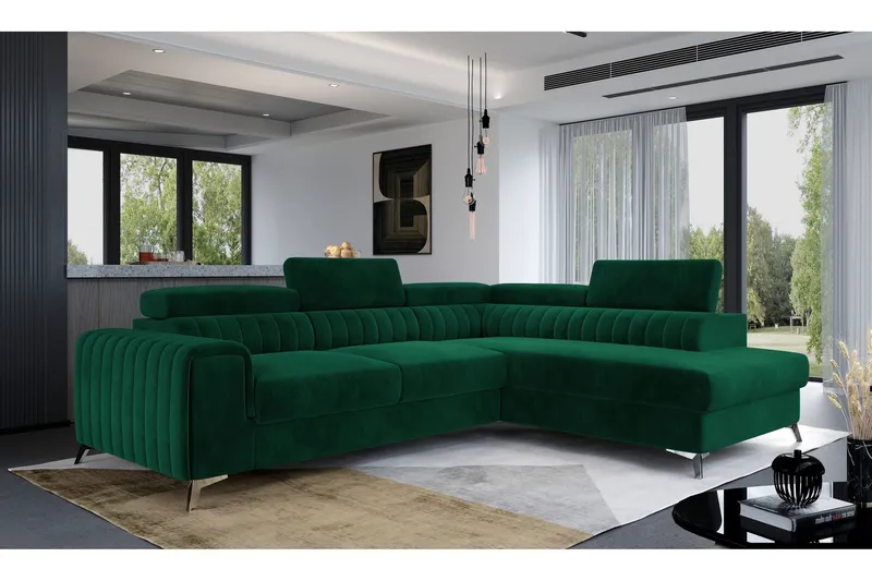 Laurece Schäslongsoffa Höger - Grön (Art.nr 1253895) — Grön