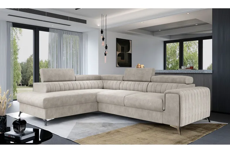 Laurece Schäslongsoffa Vänster - Beige (Art.nr 1253952) — Beige