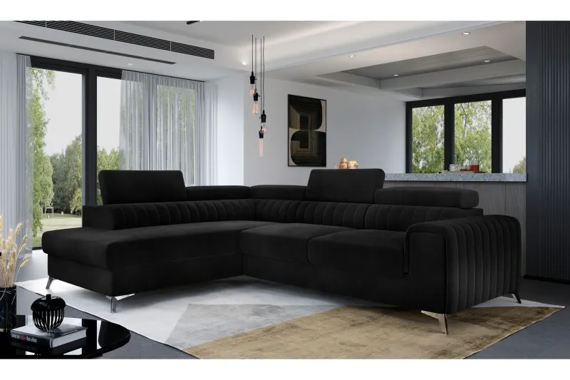Laurece Schäslongsoffa Vänster - Svart — Svart