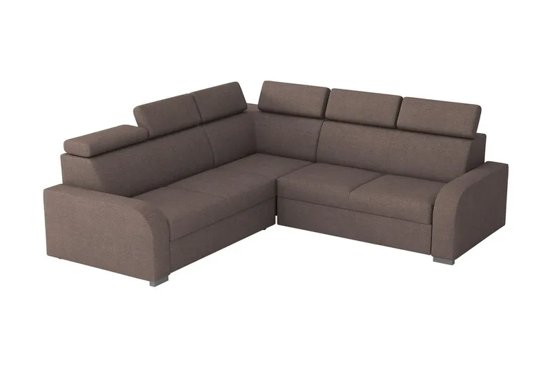 Lavona Bäddhörnsoffa Vändbar LED-belysning - Brun — Brun