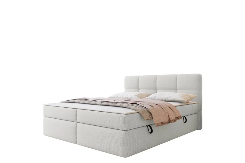 Leckersbo Komplett Sängpaket Kontinentalsäng med förvaring 140x200 cm - Vit — Vit