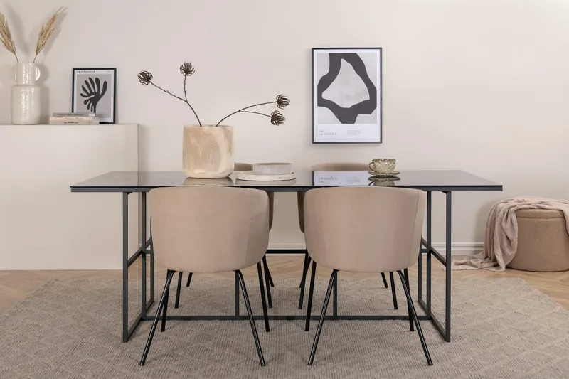 Leif matbord med 4st Berit matstol — Venture Home