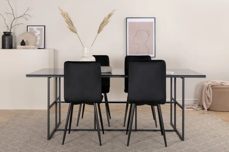 Leif matbord med 4st Windu Lyx matstol — Venture Home