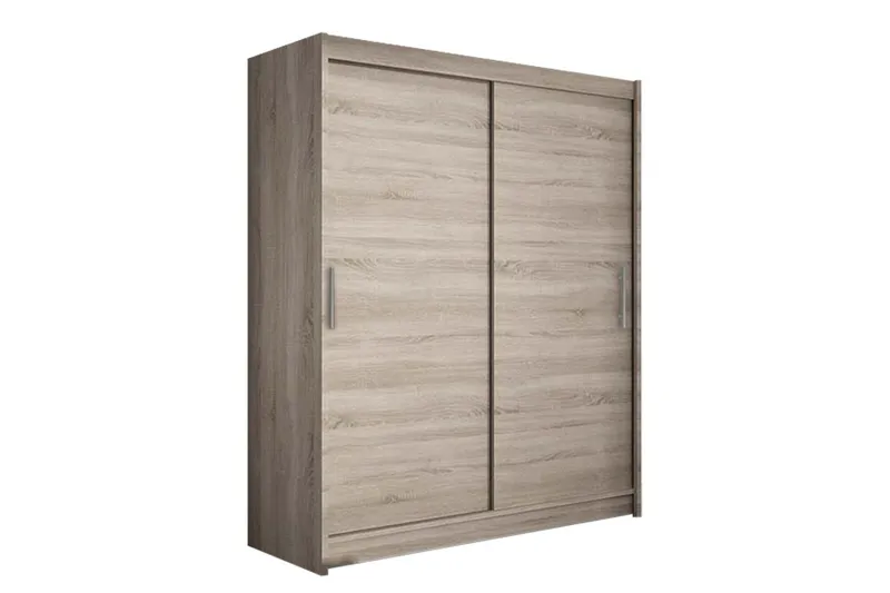 Leila Garderob 150 cm Skjutdörrar - Beige/Trä/Natur — Beige/Trä/Natur