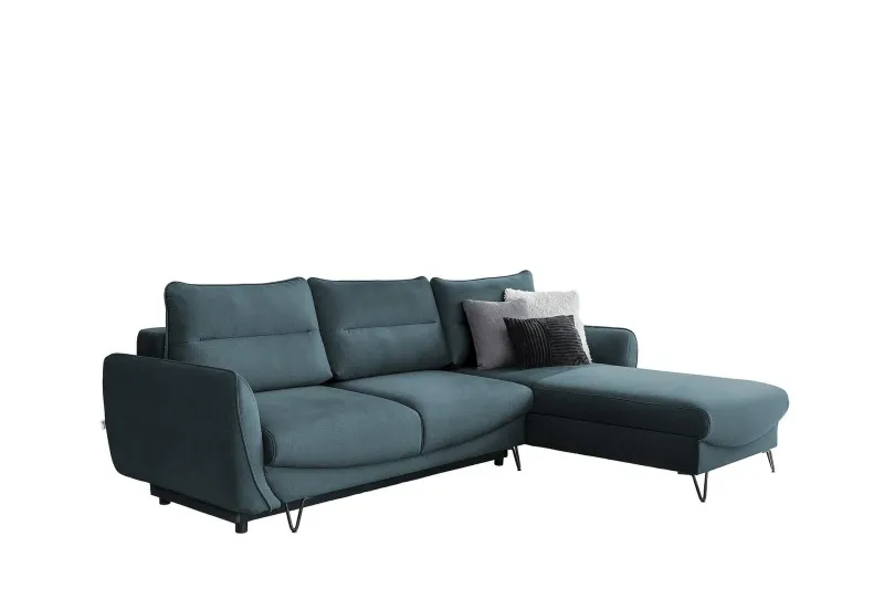Lence Bäddsoffa m. Divan Förvaring - Blå (Art.nr 1596970) — Blå