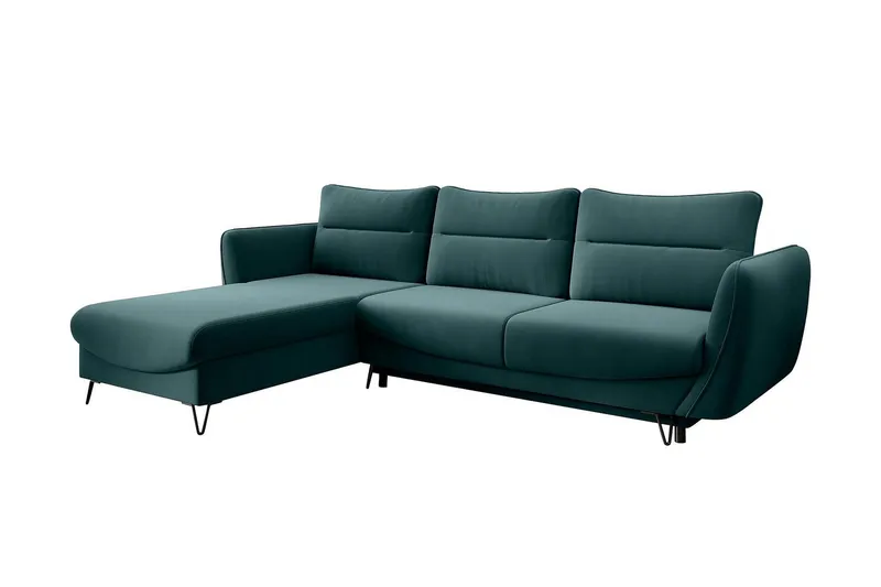 Lence Bäddsoffa m. Divan Förvaring - Blå/Grön (Art.nr 1596969) — Blå/Grön