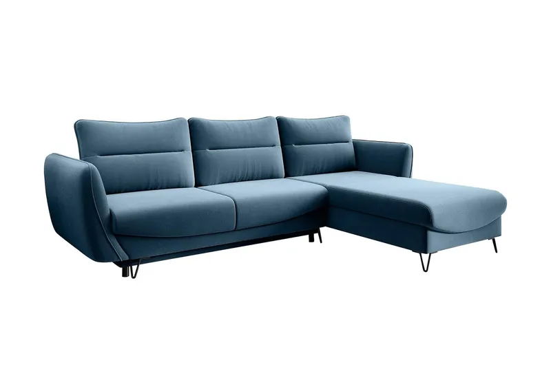 Lence Bäddsoffa m. Divan Förvaring - Blå (Art.nr 1596960) — Blå