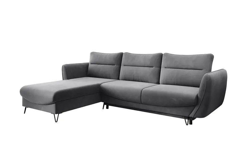 Lence Bäddsoffa m. Divan Förvaring - Grå (Art.nr 1596877) — Grå