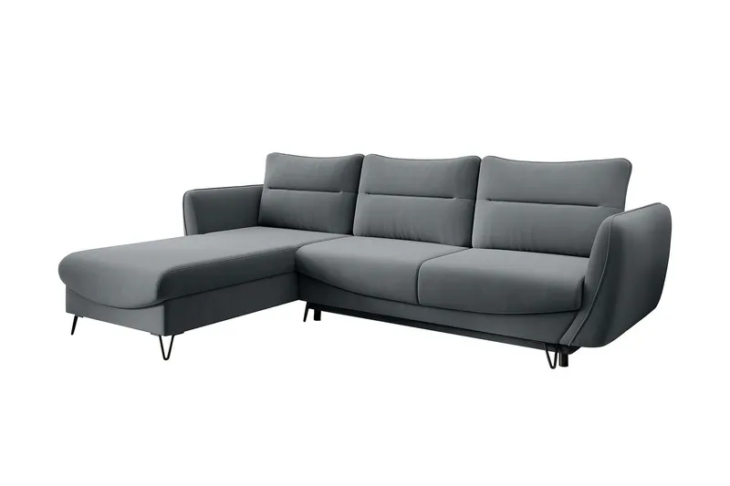 Lence Bäddsoffa m. Divan Förvaring - Grå (Art.nr 1596882) — Grå