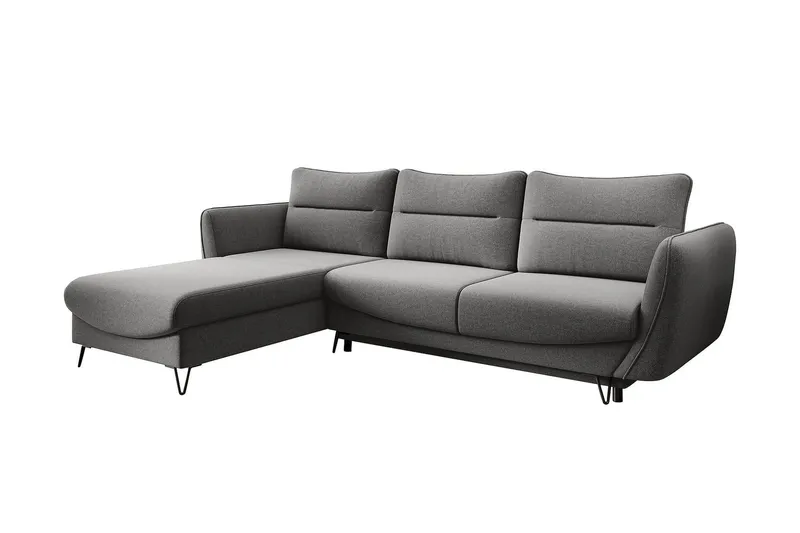Lence Bäddsoffa m. Divan Förvaring - Grå (Art.nr 1596884) — Grå