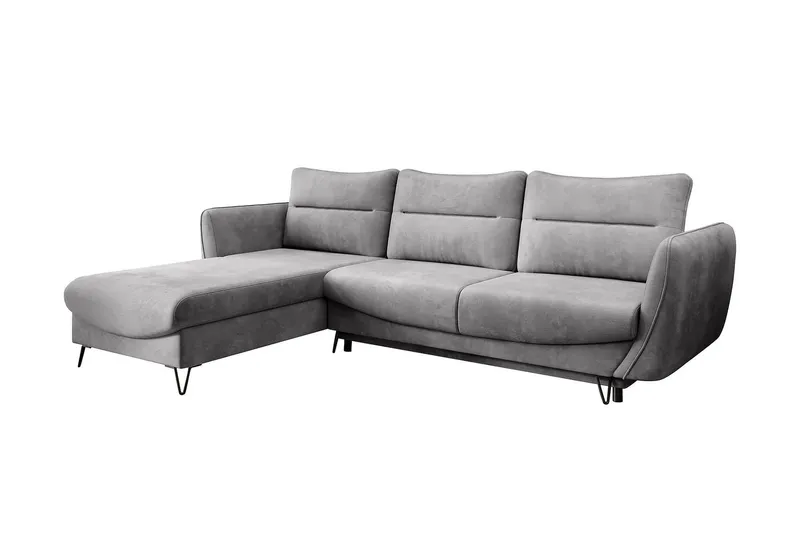 Lence Bäddsoffa m. Divan Förvaring - Grå (Art.nr 1596887) — Grå