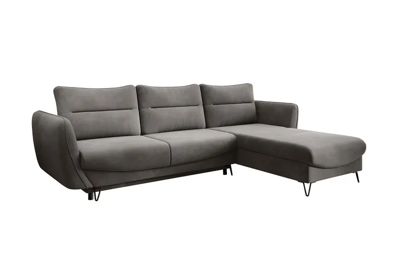 Lence Bäddsoffa m. Divan Förvaring - Grå (Art.nr 1596910) — Grå