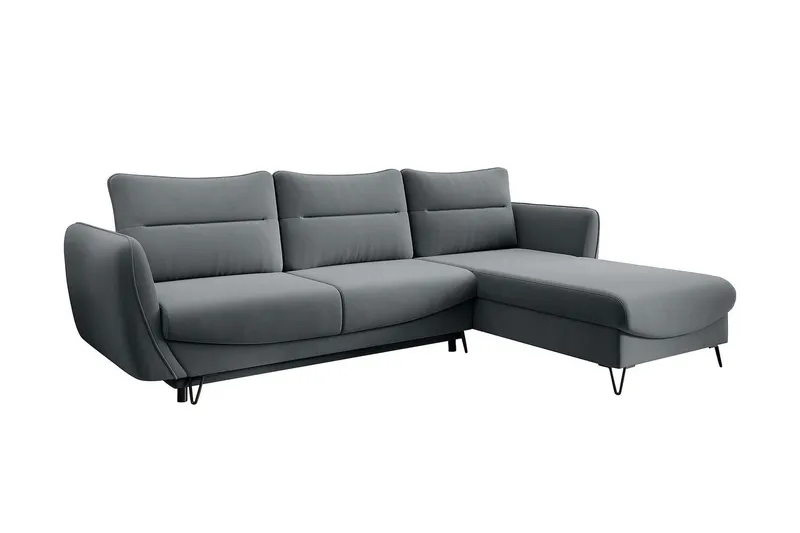 Lence Bäddsoffa m. Divan Förvaring - Grå (Art.nr 1596941) — Grå