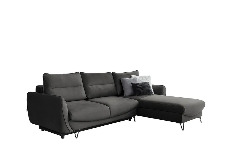 Lence Bäddsoffa m. Divan Förvaring - Grå (Art.nr 1596946) — Grå
