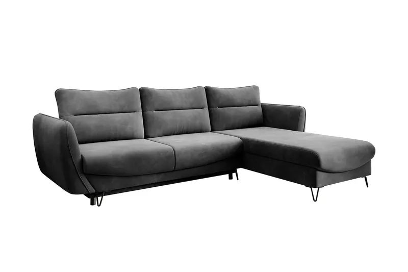 Lence Bäddsoffa m. Divan Förvaring - Grå (Art.nr 1596984) — Grå