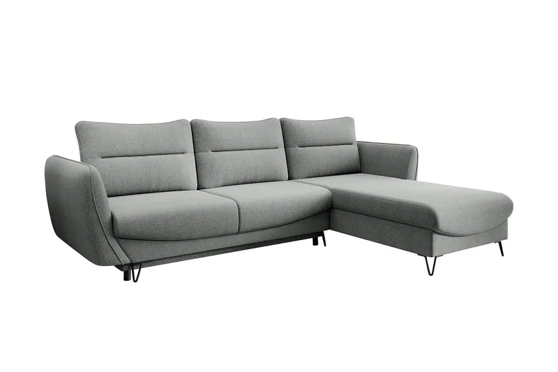 Lence Bäddsoffa m. Divan Förvaring - Grå (Art.nr 1596986) — Grå