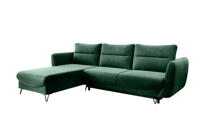 Lence Bäddsoffa m. Divan Förvaring - Grön (Art.nr 1596958) — Grön