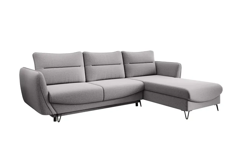 Lence Bäddsoffa m. Divan Förvaring - Ljusgrå (Art.nr 1596915) — Ljusgrå