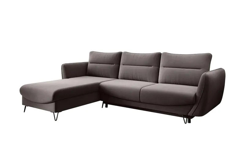 Lence Bäddsoffa m. Divan Förvaring - Mörkbeige (Art.nr 1596933) — Mörkbeige