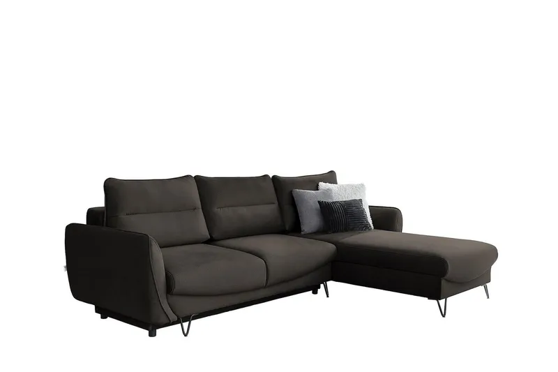 Lence Bäddsoffa m. Divan Förvaring - Mörkbrun (Art.nr 1596977) — Mörkbrun