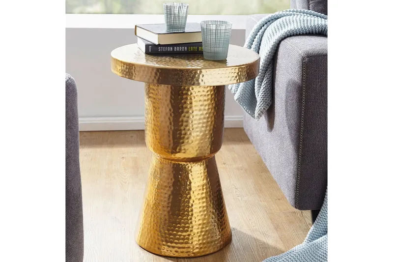 Leshun Sidobord 43 cm - Guld — Wohnling