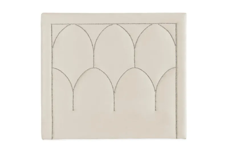 Leva Sänggavel 120cm - Beige/Sammet — Beige/Sammet