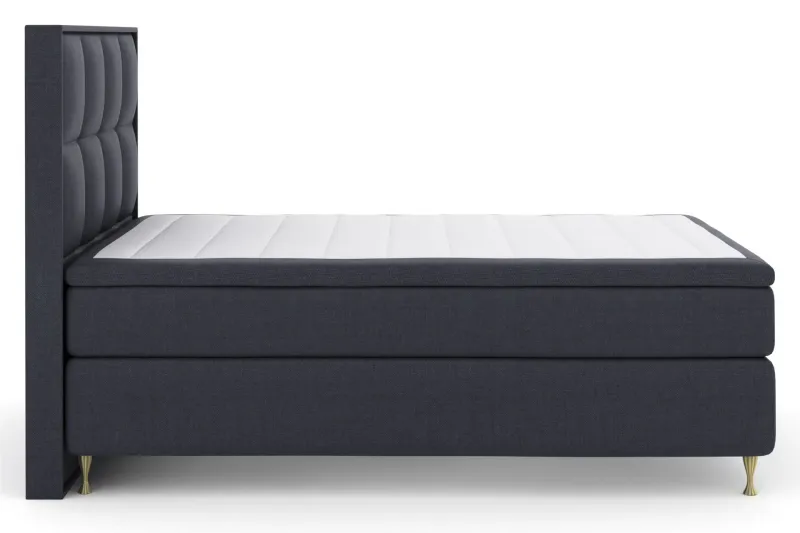 LEXI No 6 Sängpaket 160 F/M Memory/Pocket - Blå/Guld — Blå/Guld