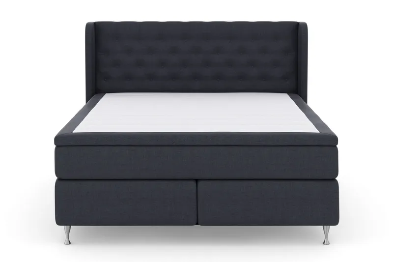 LEXI No 6 Sängpaket 180 F/M Memory/Pocket - Blå/Silver — Blå/Silver