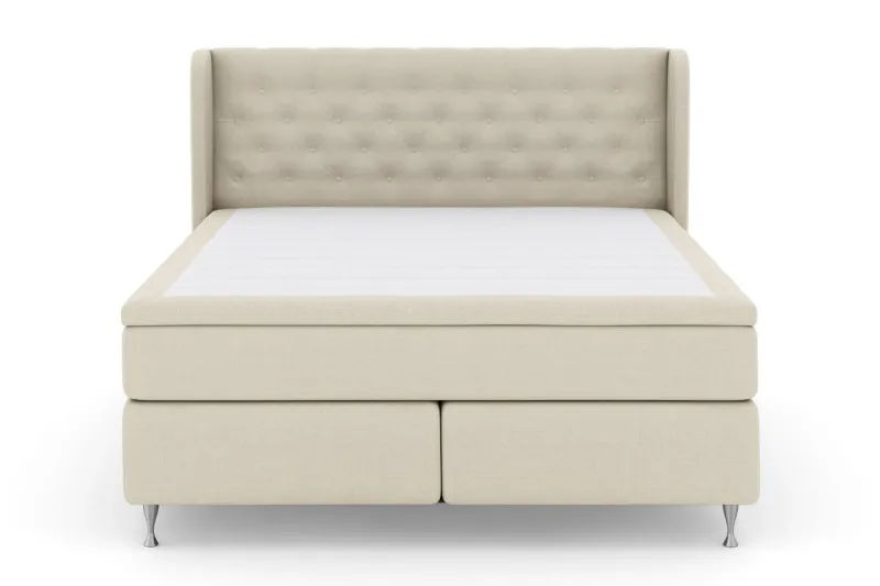 LEXI No 6 Sängpaket 210x210 F/M Latex/Memory - Beige/Silver — Beige/Silver