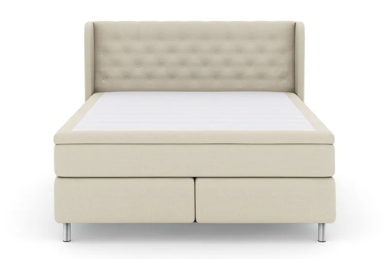 LEXI No 6 Sängpaket 210x210 Fast Latex/Memory - Beige/Metall (Art.nr 256767) — Beige/Metall