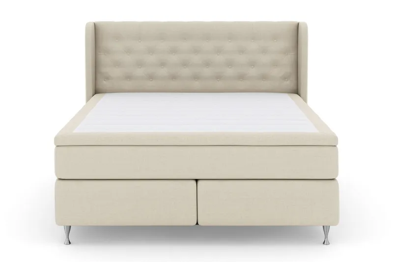 LEXI No 6 Sängpaket 210x210 Fast Latex/Memory - Beige/Silver — Beige/Silver