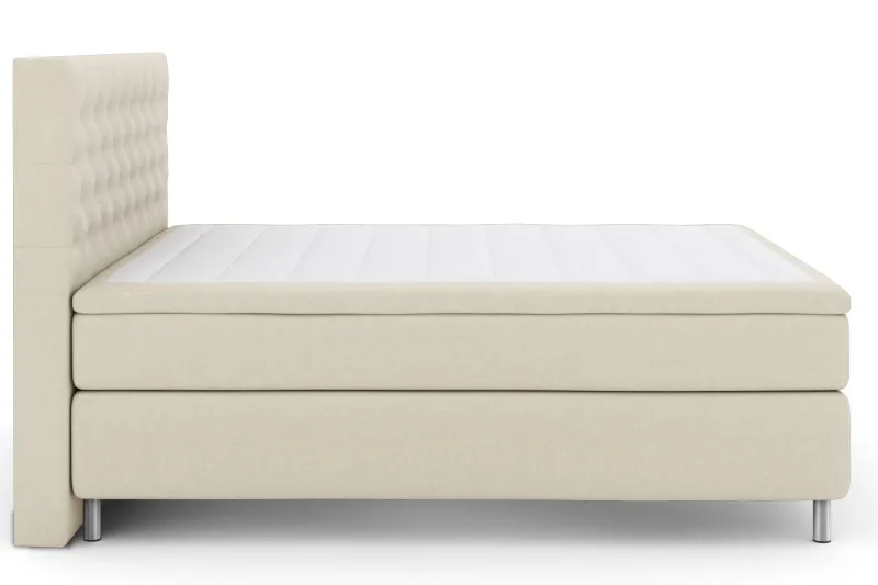 LEXI No 6 Sängpaket 210x210 Fast/Medium Watergel - Beige/Metall (Art.nr 256927) — Beige/Metall