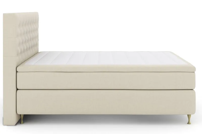LEXI No 6 Sängpaket 210x210 Medium Watergel - Beige/Guld — Beige/Guld