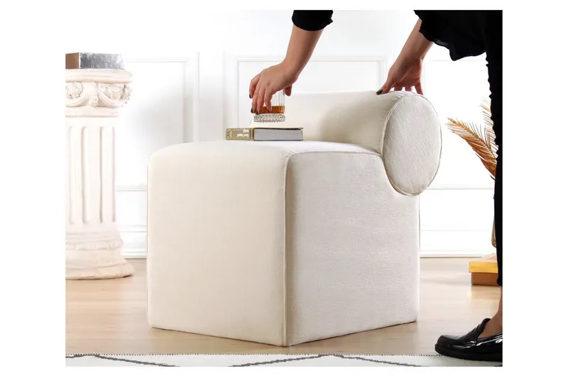 Linburg Sittpuff 45 cm - Cream — Cream