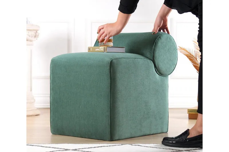 Linburg Sittpuff 45 cm - Green — Green