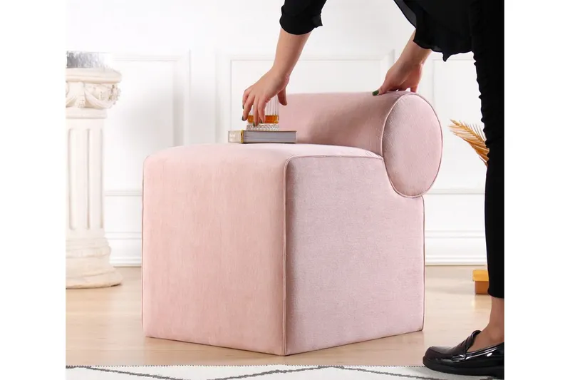 Linburg Sittpuff 45 cm - Rosa — Rosa