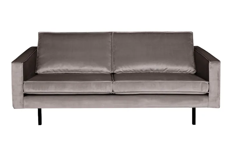 Lissbon 2,5-sits Sammetssoffa - Taupe — WOOOD