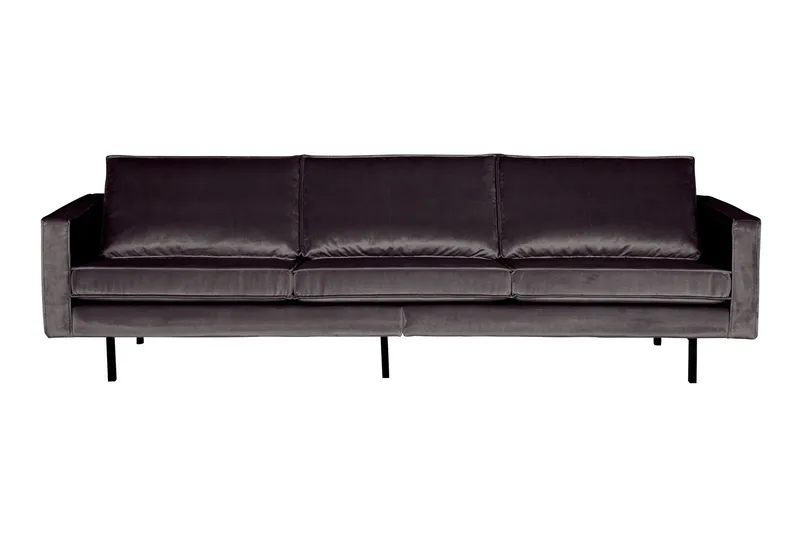 Lissbon 3-sits Sammetssoffa - Antracit — WOOOD