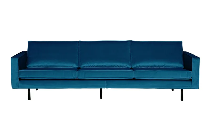 Lissbon 3-sits Sammetssoffa - Blå — WOOOD