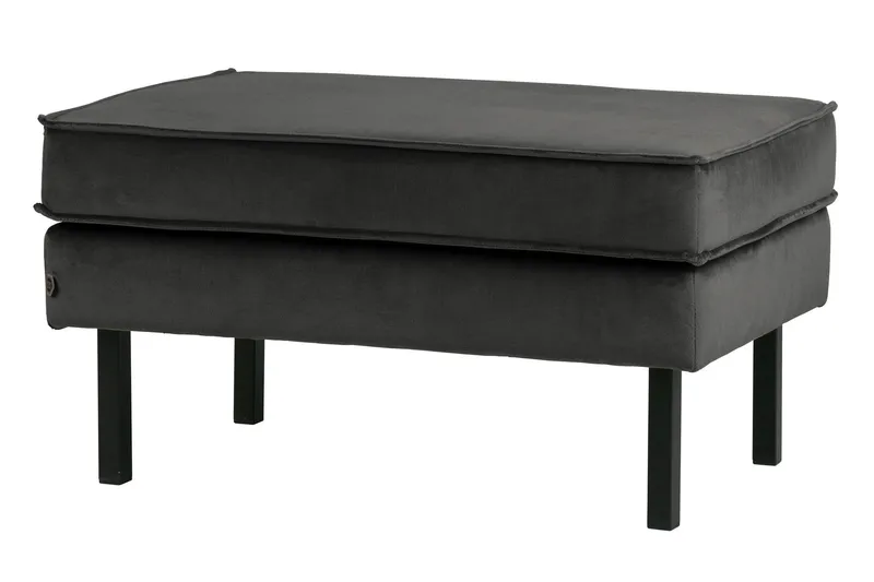 Lissbon Fotpall Sammet - Antracit — WOOOD