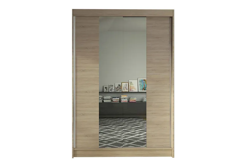 Liverpool Garderob med Spegel 120x200 cm - Beige (Art.nr 3067797) — Beige