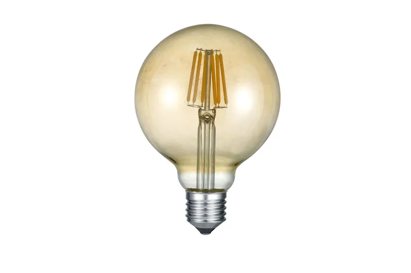 LK LED E27 filament big globe 8W 810lm 2700K brun 3-steg - Brun — Trio Lighting