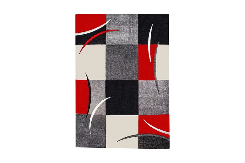 London Patch Friezematta 200x290 - Röd — KM Home