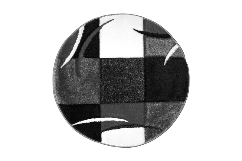 London Patch Friezematta Rund 200 - Svart — KM Home