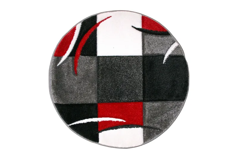 London Patch Friezematta Rund 240 - Röd — KM Home